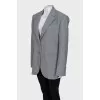 Straight-cut wool jacket with buttons