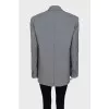 Straight-cut wool jacket with buttons
