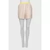 Silk shorts with signature print