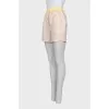Silk shorts with signature print