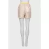 Silk shorts with signature print