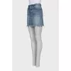 Denim skirt with a ripped effect