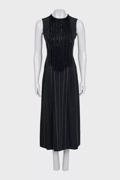Black fringed dress
