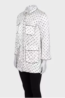Straight jacket with polka dot print