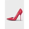 Patent leather stiletto heels