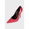Patent leather stiletto heels