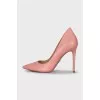 Pink leather shoes