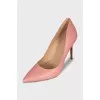 Pink leather shoes