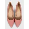 Pink leather shoes