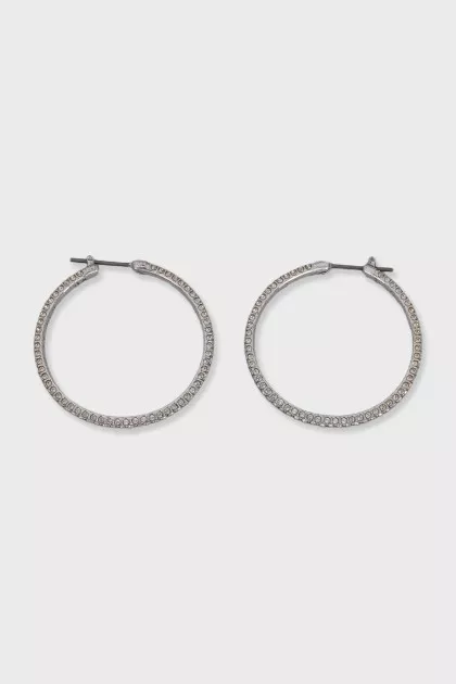 Crystal hoop earrings