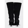 Black suede wedge boots