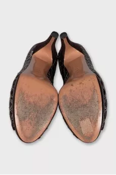 Brown open-toe shoes