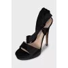 Satin high heel sandals