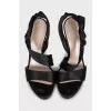 Satin high heel sandals