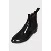 Rubber boots with elastic bands on the sides