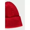 Red knitted hat