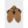 Insulated suede heeled boots