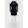 Openwork mini dress with curly cutouts