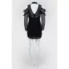 Openwork mini dress with curly cutouts