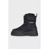 Men's black textile boots