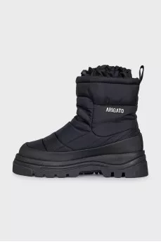 Men's black textile boots