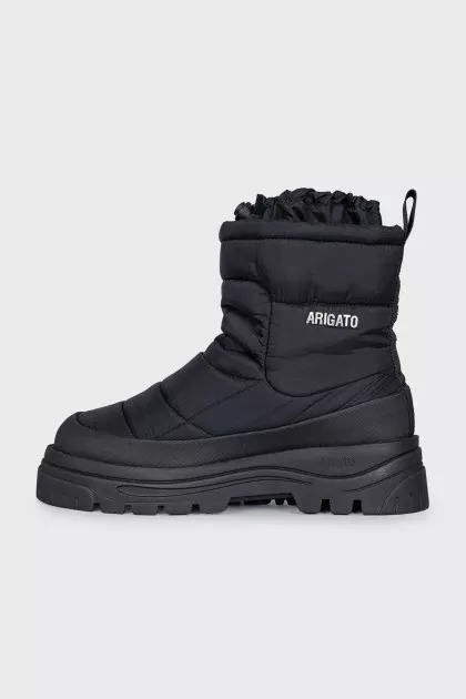 Men's black textile boots