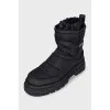 Men's black textile boots