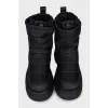Men's black textile boots