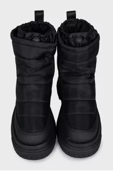 Men's black textile boots