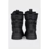 Men's black textile boots