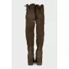Green suede over-the-knee boots