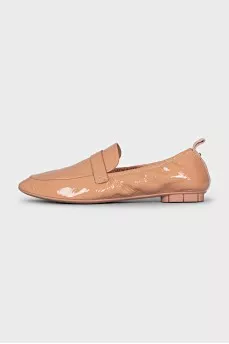 Patent leather moccasins