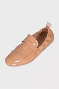 Patent leather moccasins
