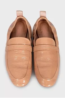 Patent leather moccasins