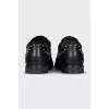 Black shoes with gold decor