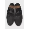 Black shoes with gold decor