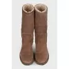 Brown suede half boots