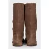 Brown suede half boots