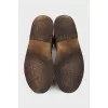 Brown suede half boots