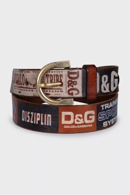 Men's printed belt