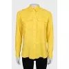Yellow linen shirt with tag