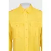 Yellow linen shirt with tag