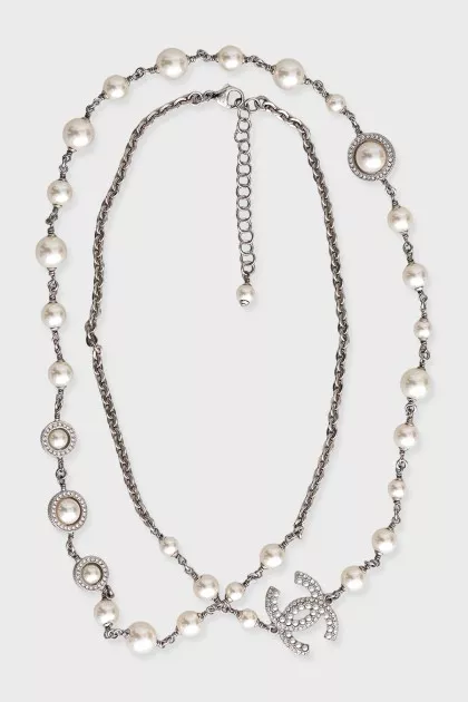 Necklace with brand logo