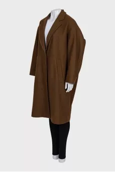 Brown button-down coat