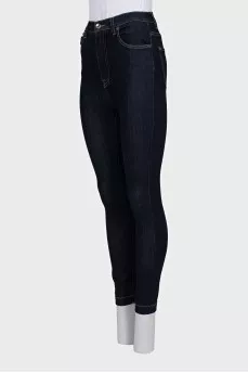 High-waisted skinny jeans