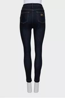 High-waisted skinny jeans