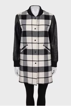 Black and white checkered coat