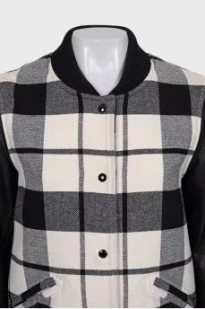 Black and white checkered coat