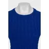 Blue jumper with a relief pattern