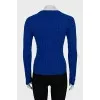 Blue jumper with a relief pattern